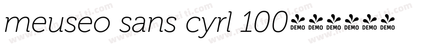 meuseo sans cyrl 100字体转换